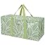 BALEINE Extra Large Storage Tote with Zippers & Carrying Handles, Heavy-Duty Oxford Fabric Moving Bags for Laundry, Space Saving, Storage, Antique Foliage