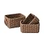 LA JOLIE MUSE Small Wicker Baskets for Organizing, Recycled Paper Rope Storage Basket Container Bins for Shelves Bathroom Cupboards Drawer, Decorative Square Basket Organizer Set of 3